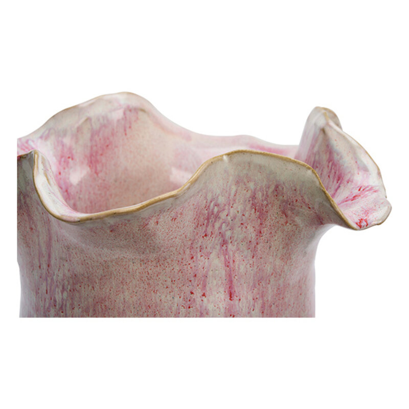 Madam Stoltz-collectie Bloempot van aardewerk Roze gebroken wit