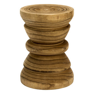 Madam Stoltz Wooden stool Dark natural
