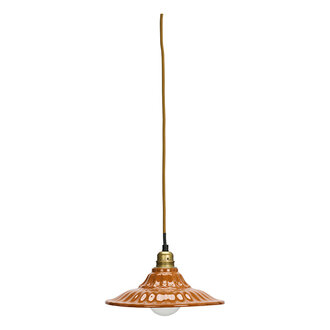 Madam Stoltz Enamel ceiling lamp Pumpkin spice, brass