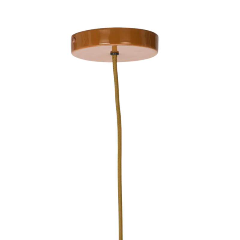 Madam Stoltz-collectie Enamel ceiling lamp Pumpkin spice, brass