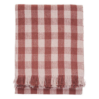 Madam Stoltz Recycled cotton throw Old rose, light pink