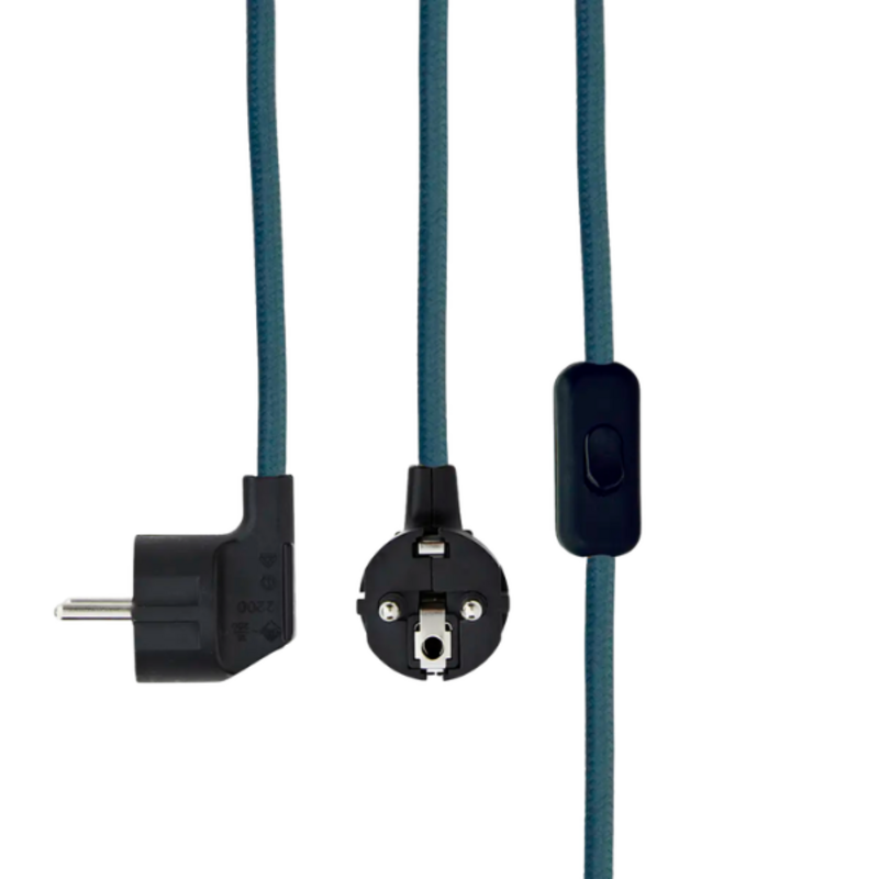 Madam Stoltz-collectie Enamel table lamp Dusty blue