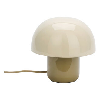 Madam Stoltz Enamel table lamp Cream, khaki