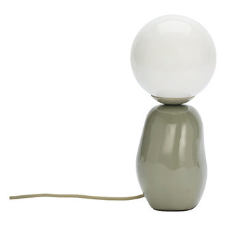 Madam Stoltz Enamel table lamp Grey, white
