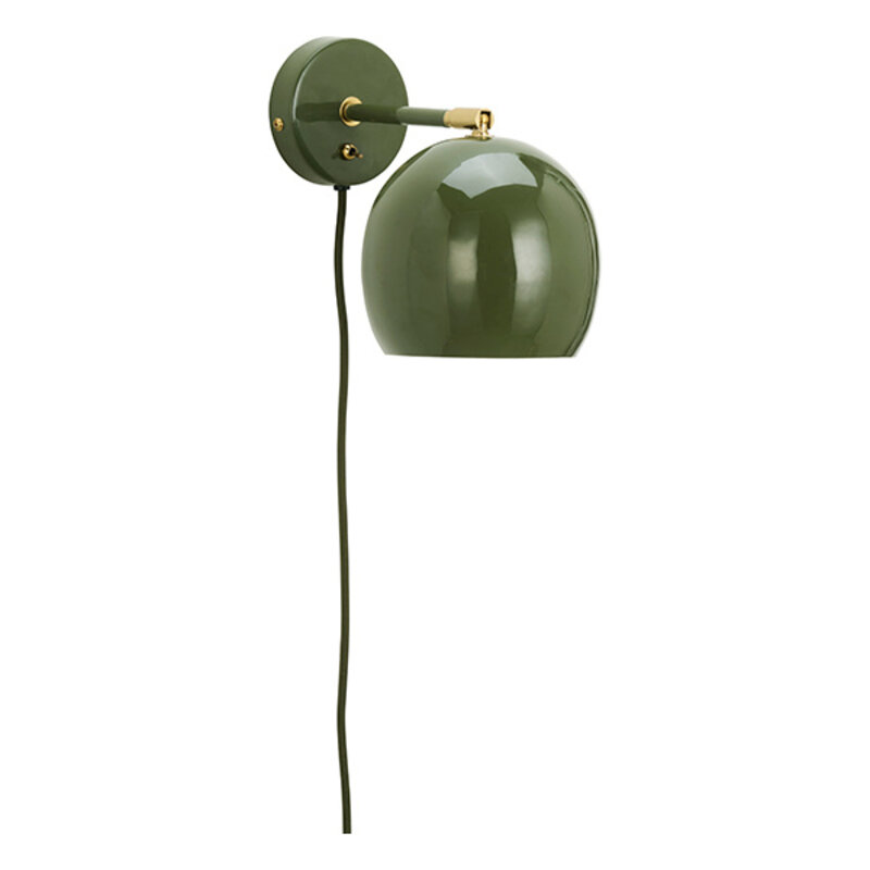 Madam Stoltz-collectie Emaille wandlamp Donkergroen