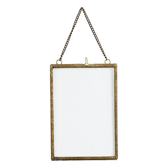 Madam Stoltz Hangende fotolijst antiek messing 13x18 cm