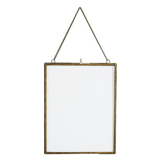 Madam Stoltz Hangende fotolijst antiek messing 20x25 cm