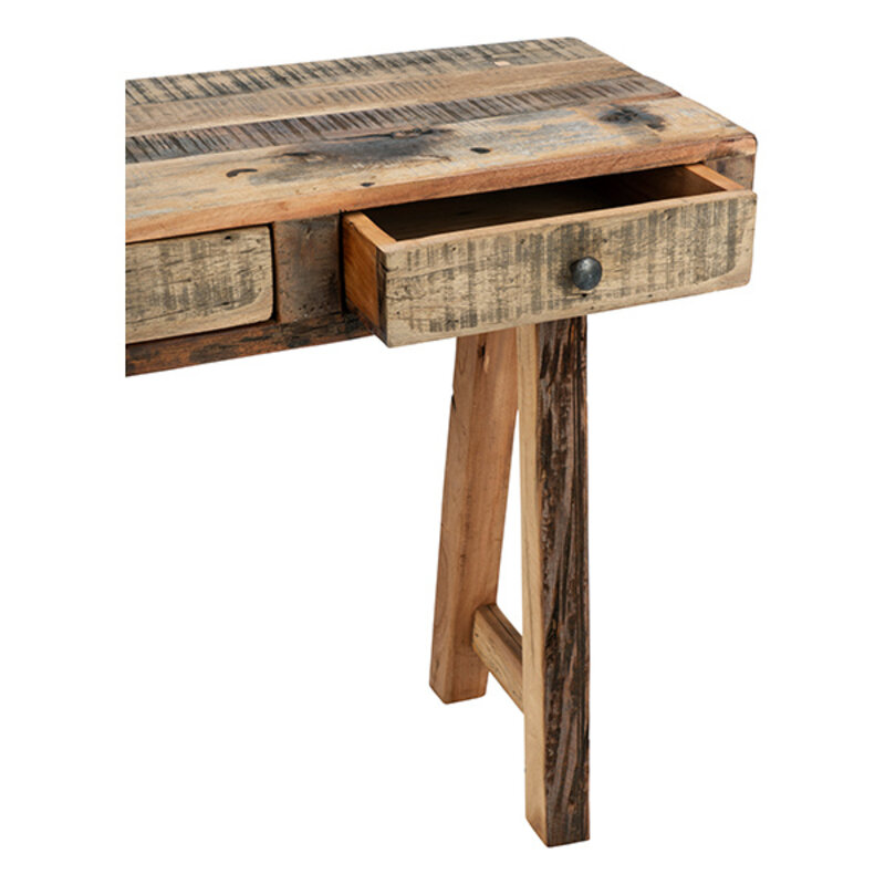 Madam Stoltz-collectie Recycled wooden console table Natural