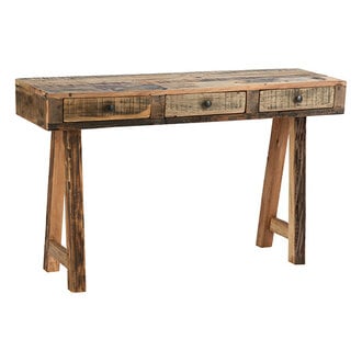 Madam Stoltz Recycled wooden console table Natural