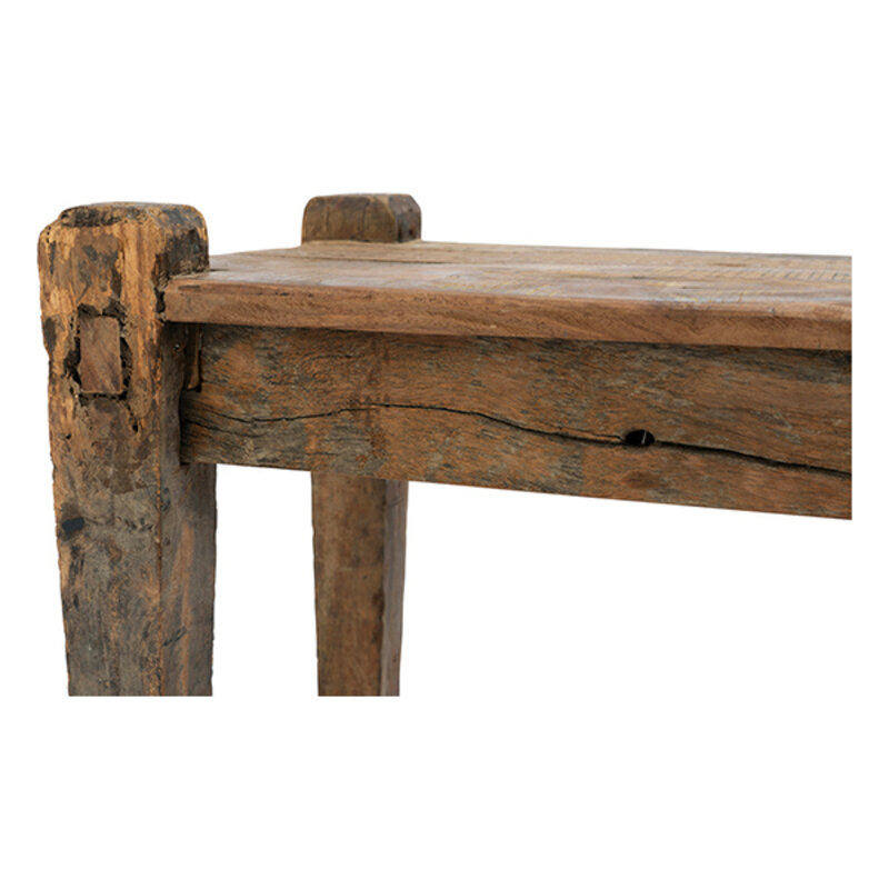 Madam Stoltz-collectie Recycled wooden bench Natural
