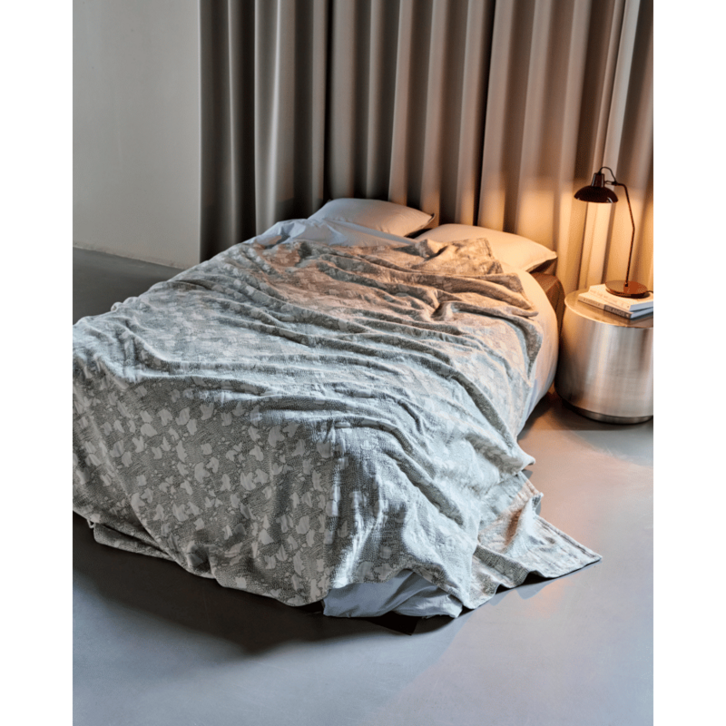 House Doctor-collectie Bedsprei Mori Gebroken wit Kaki 250x250