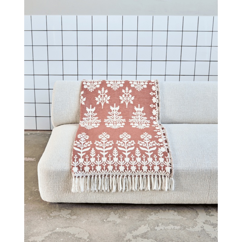 House Doctor-collectie Plaid Mazzo Terracotta 140x200