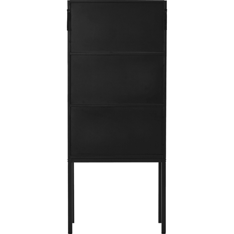 House Doctor-collectie Kast Cabin Zwart met glazen deuren