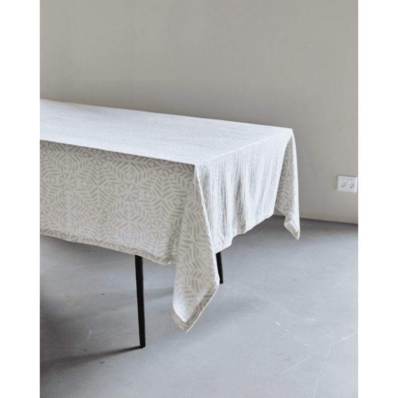 House Doctor-collectie Tafelkleed Clip Wit Grijs