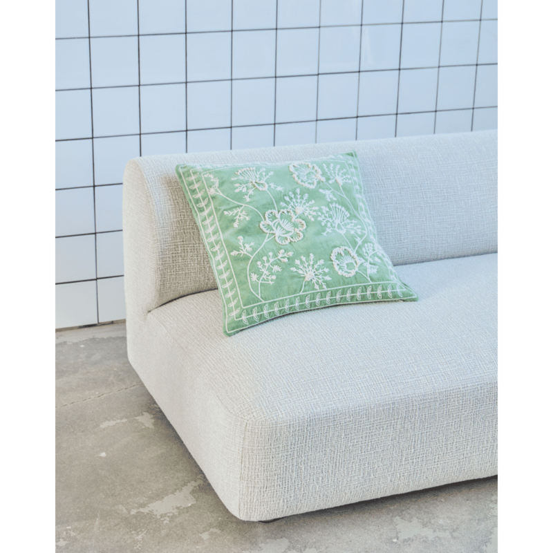 House Doctor-collectie Kussenhoes Mano Mintgroen Gebroken wit