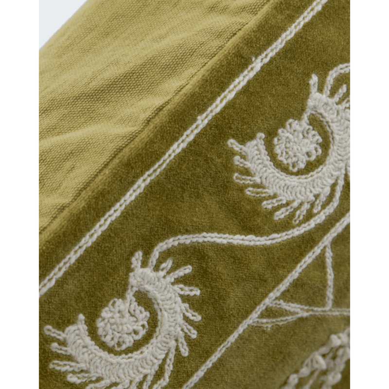 House Doctor-collectie Kussenhoes Rica Mosterd geel Gebroken wit