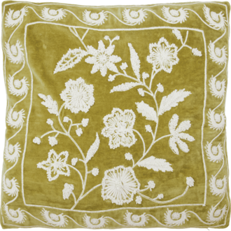 House Doctor Kussenhoes Rica Mosterd geel Gebroken wit