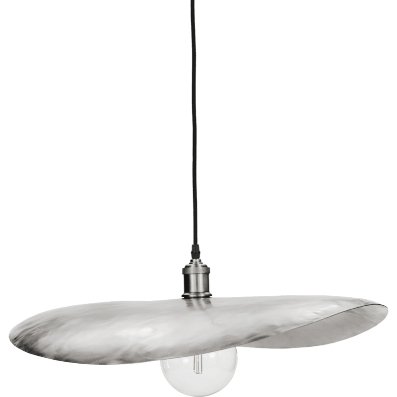 House Doctor-collectie Lampenkap Hatt Geborsteld zilver L