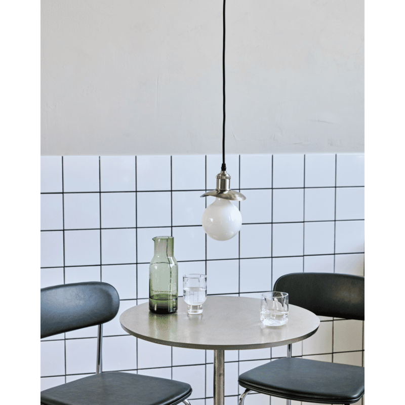 House Doctor-collectie Lampenkap Hatt Geborsteld zilver M