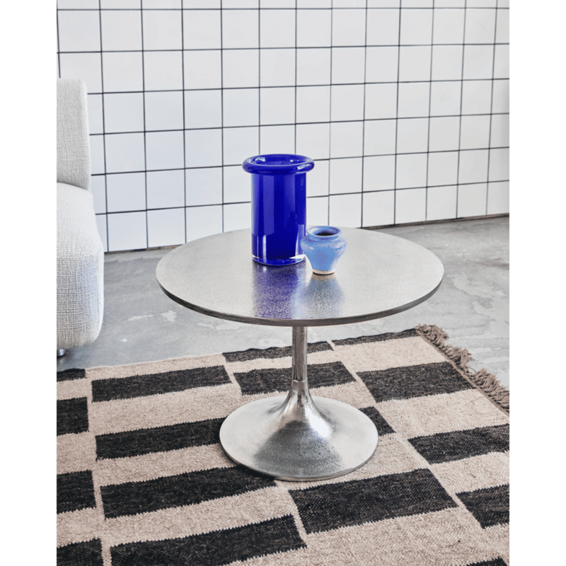 House Doctor-collectie Bijzettafel  Pan Zilveren afwerking