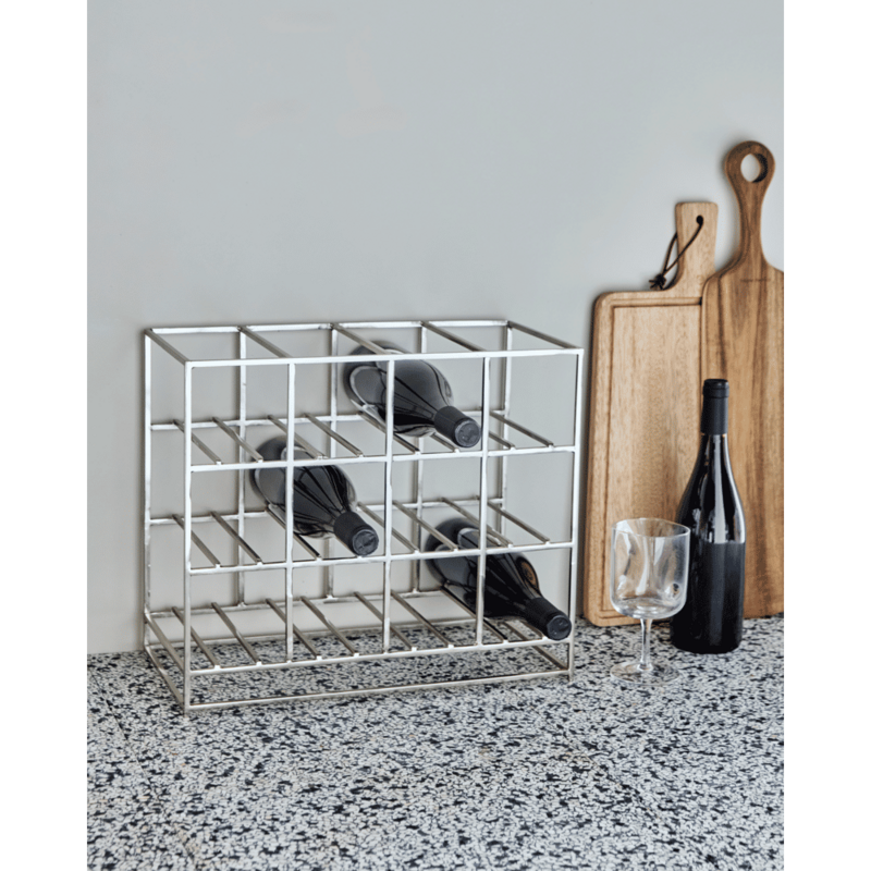 House Doctor-collectie Wijnrek 12 Zilveren afwerking