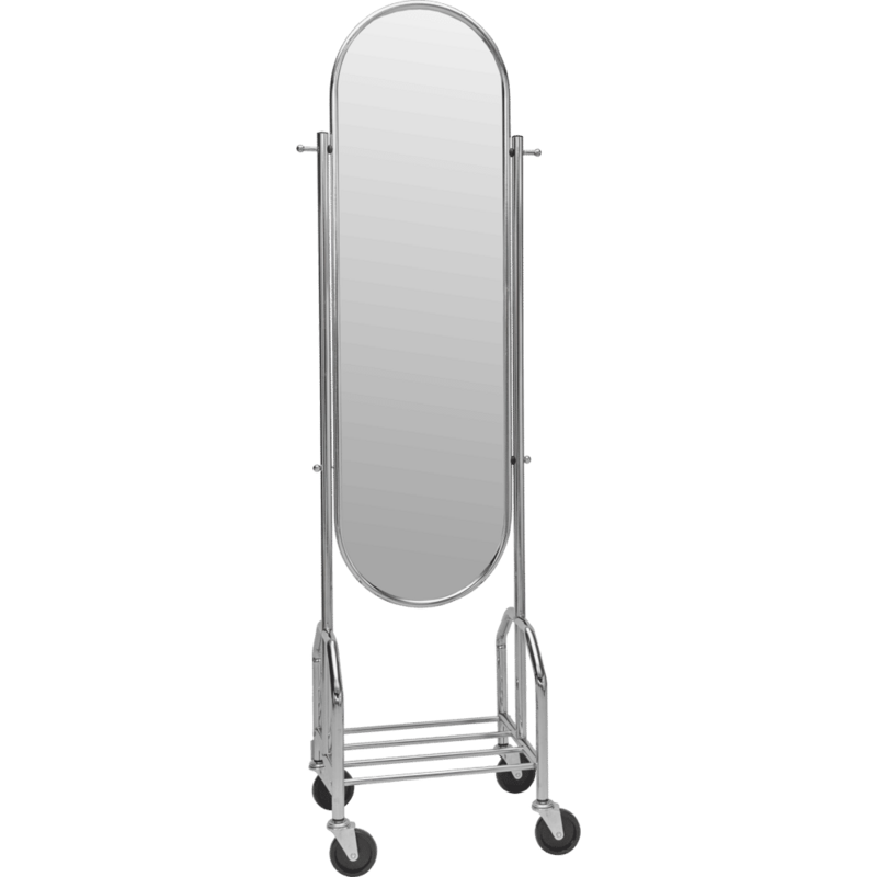 House Doctor-collectie Passpiegel Image Zilver op wieltjes