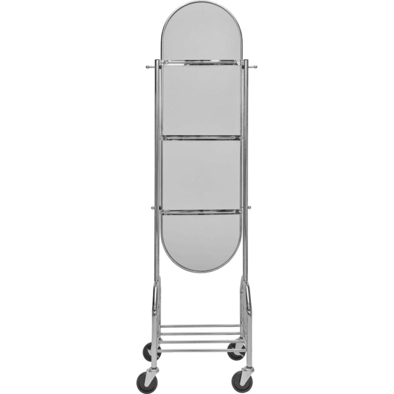 House Doctor-collectie Passpiegel Image Zilver op wieltjes