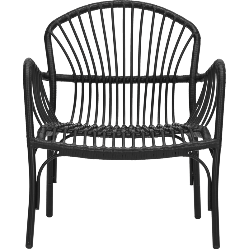 House Doctor-collectie Lounge stoel Brea Zwart