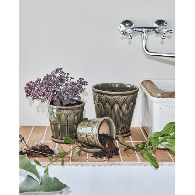 House Doctor-collectie Bloempotten - set. 3 - Cora Grijs