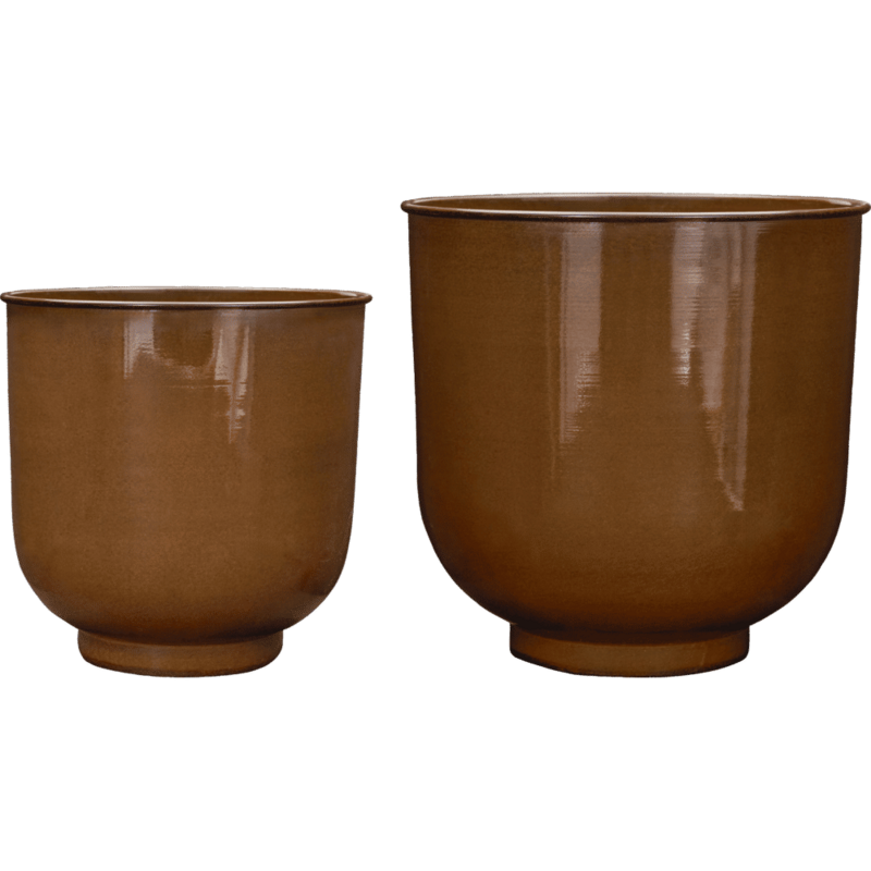 House Doctor-collectie Bloempotten - set v. 2 -Cove Bruin