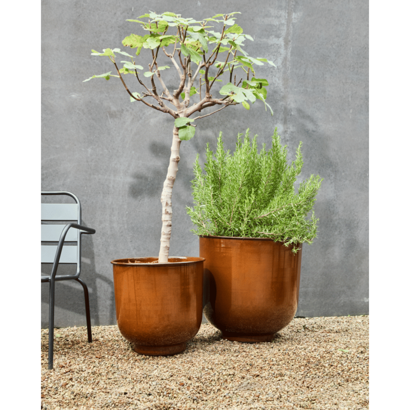 House Doctor-collectie Bloempotten - set v. 2 -Cove Bruin