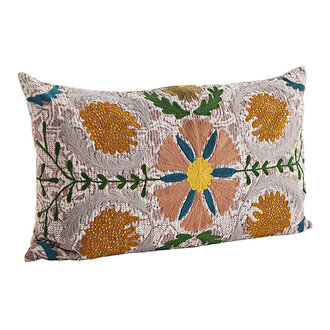 Madam Stoltz Suzani embroidered cushion cover