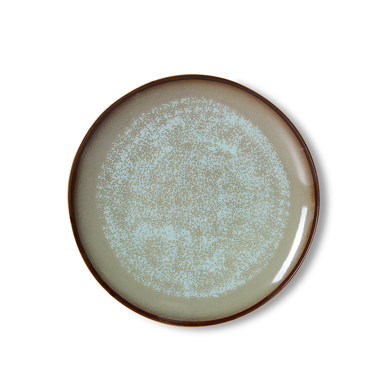 HKLIVING-collectie 70s ceramics: dinner plate, contrast (set of 2)