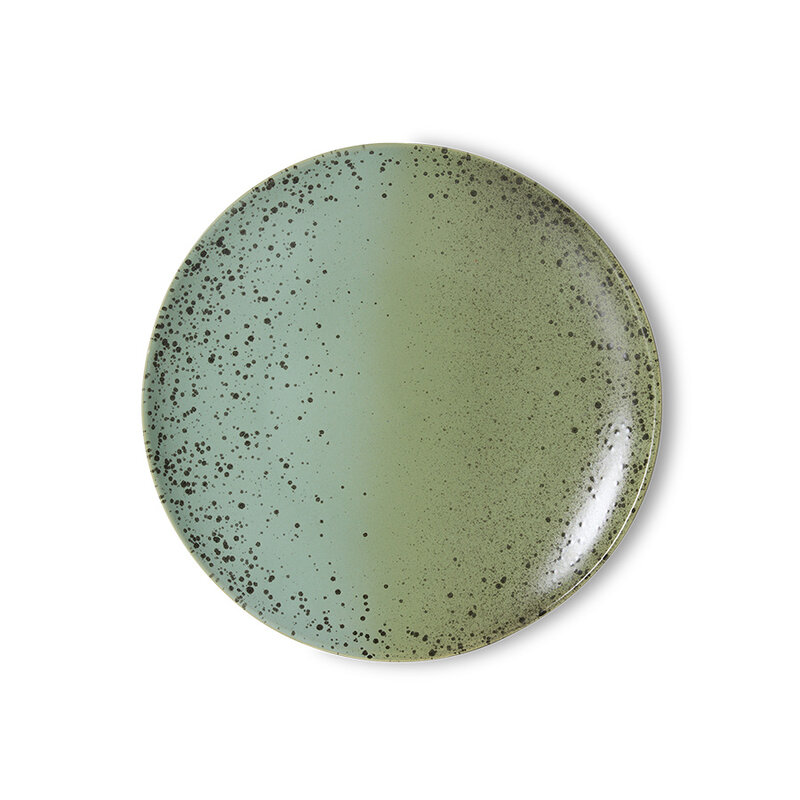 HKLIVING-collectie 70s ceramics: dinerbord fleck (set of 2)