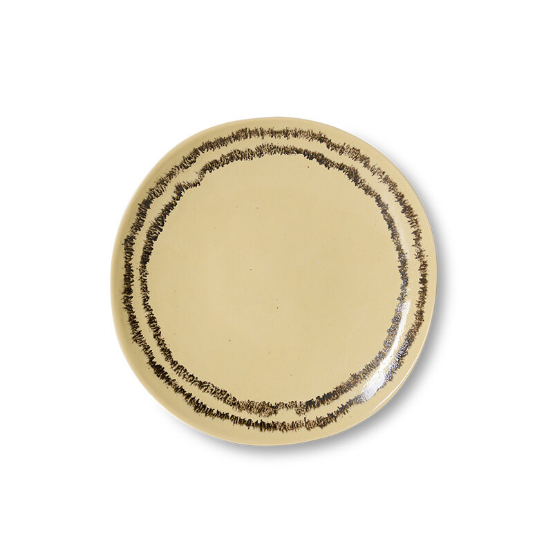 HKLIVING-collectie 70s ceramics: side plate, vanilla (set of 2)