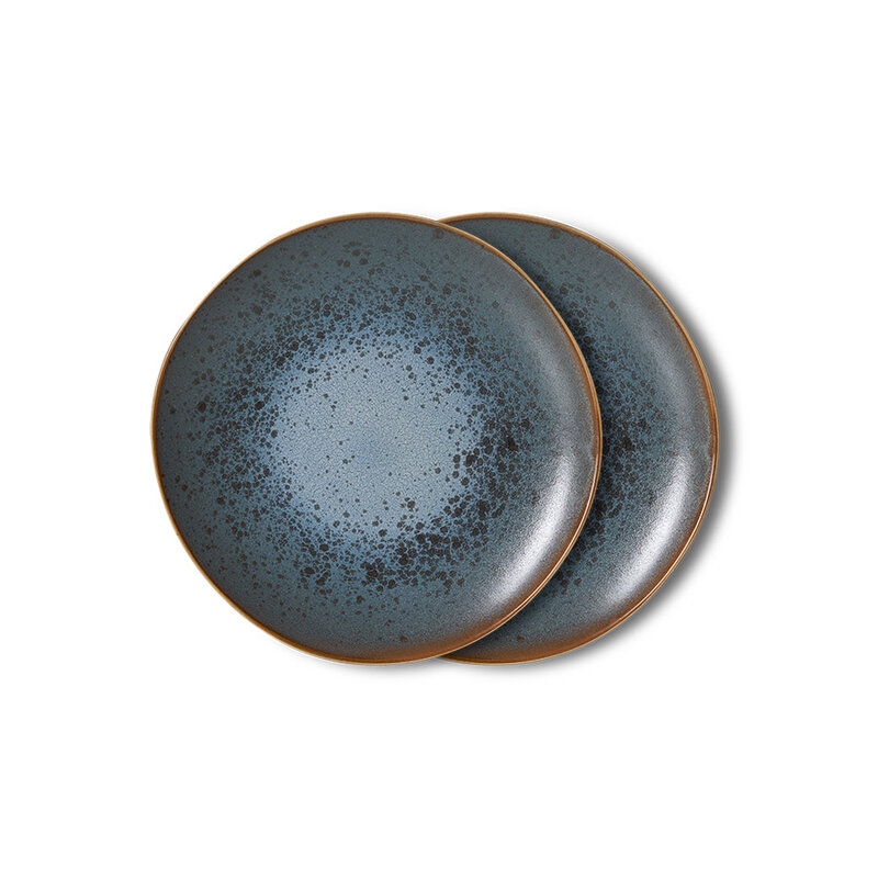HKLIVING-collectie 70s ceramics: dessert bord mineral (set of 2)