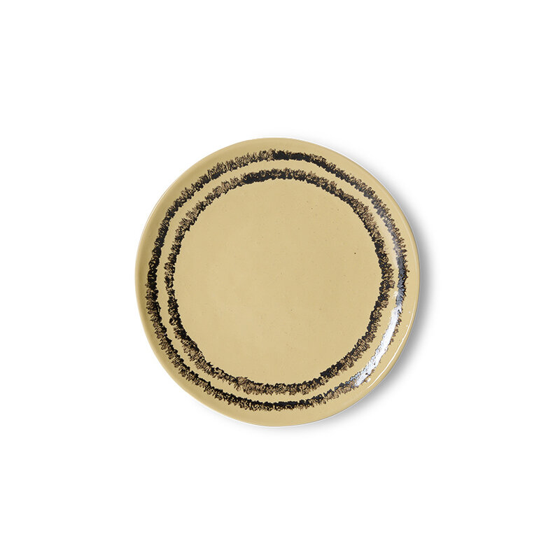 HKLIVING-collectie 70s ceramics: dessert plate, vanilla (set of 2)