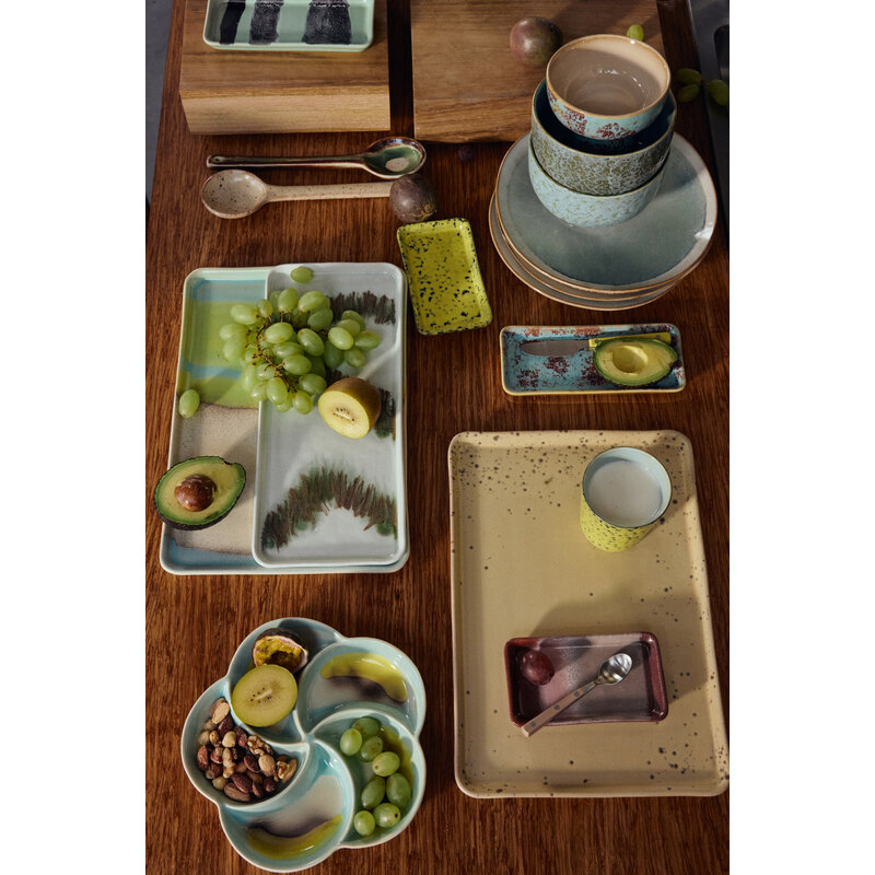 HKLIVING-collectie 70s ceramics:  serveerschaal patina