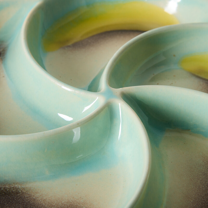 HKLIVING-collectie 70s ceramics: snack tray, glint