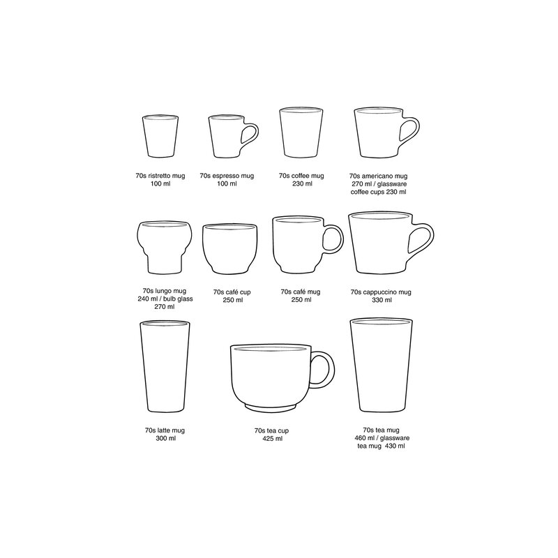 HKLIVING-collectie 70s ceramics: koffiekopjes artistic (set of 4)