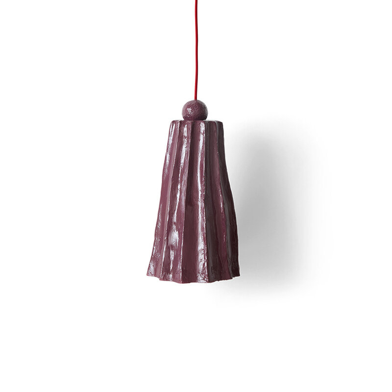 HKLIVING-collectie Flow pendant lamp, burgundy