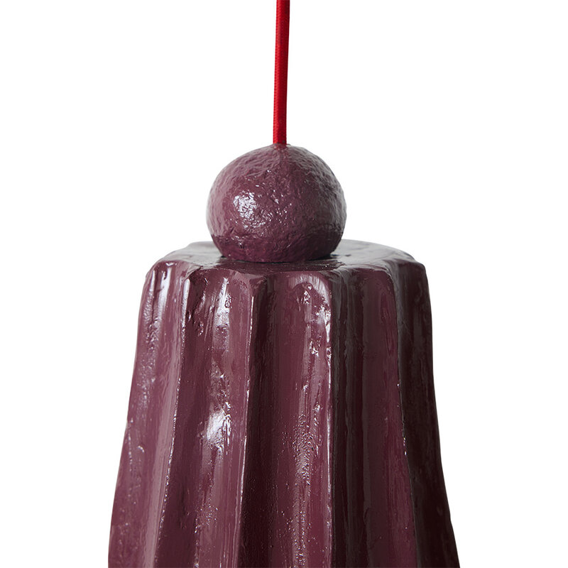 HKLIVING-collectie Flow pendant lamp, burgundy