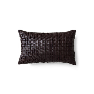 HKLIVING Woven kussen chocolate brown (50x30cm)