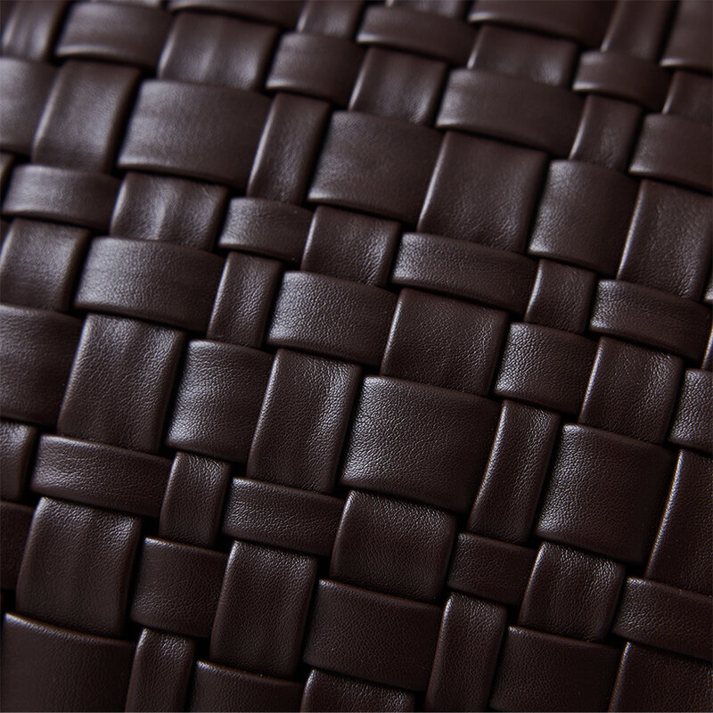 HKLIVING-collectie Woven kussen chocolate brown (50x30cm)