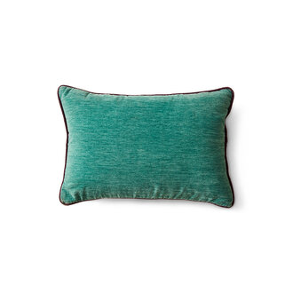 HKLIVING Velvet cushion, deep sea (50x35cm)