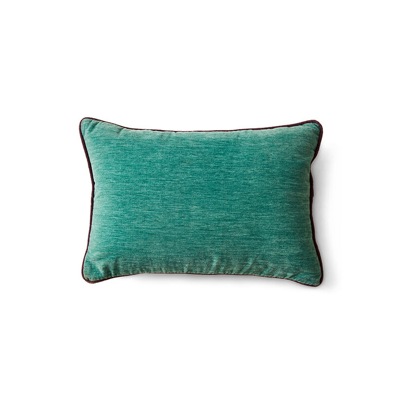 HKLIVING-collectie Velvet cushion, deep sea (50x35cm)