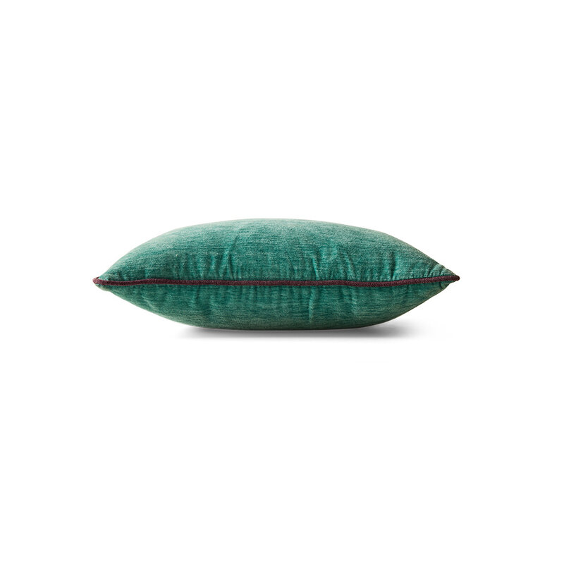 HKLIVING-collectie Velvet cushion, deep sea (50x35cm)