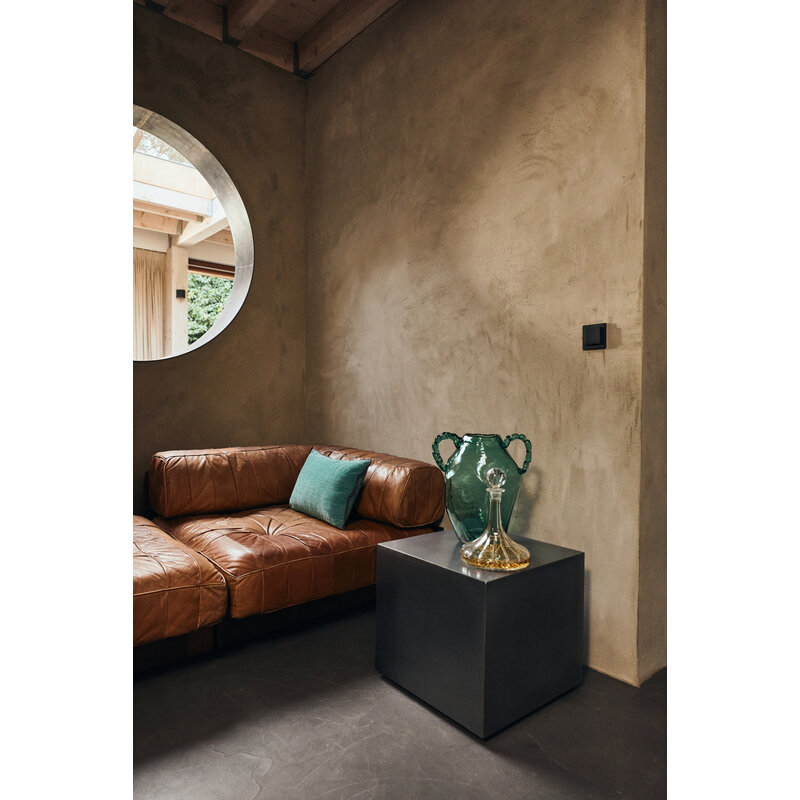 HKLIVING-collectie Velvet cushion, deep sea (50x35cm)