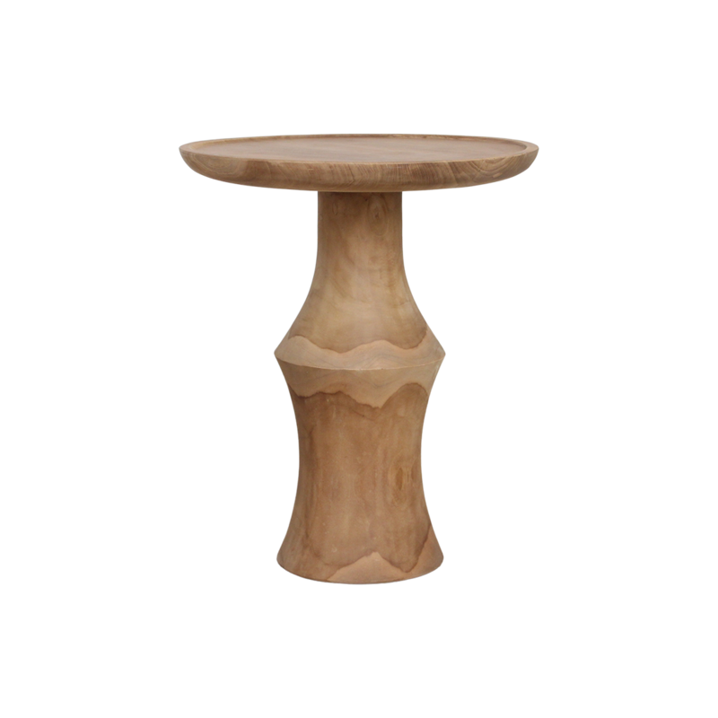 Raw Materials-collectie Nero teakhouten bijzettafel Dawn - natuurlijk teak