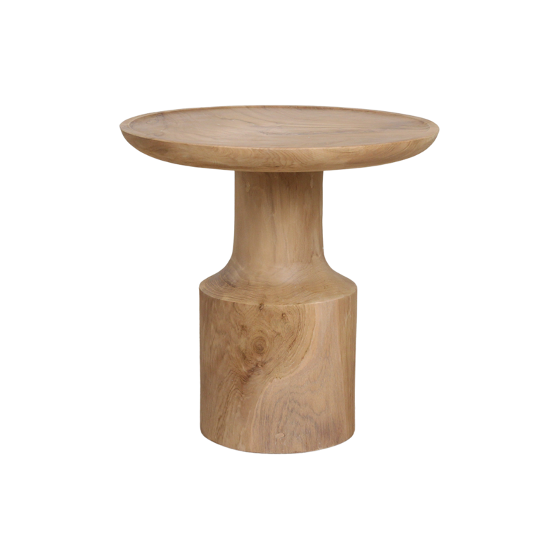 Raw Materials-collectie Nero teak side table "Day" - natural teak